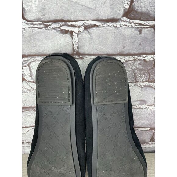 Vionic Spark Tiegan Black Suede Leather Patent Toe Ballet Flats Women Sz 9.5M US - Picture 7 of 16